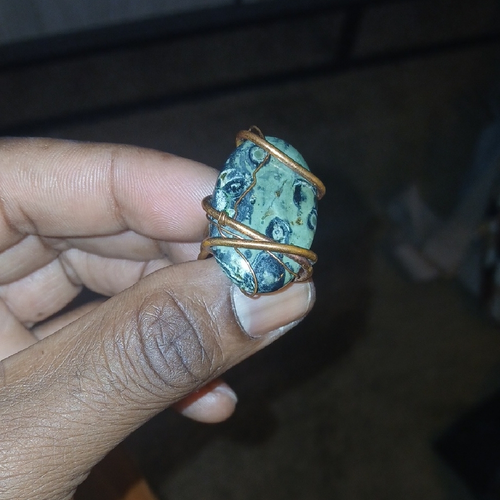 ring featuring a Kambaba Jasper